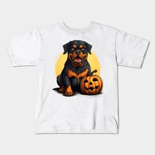 Halloween Rottweiler Dog #4 Kids T-Shirt